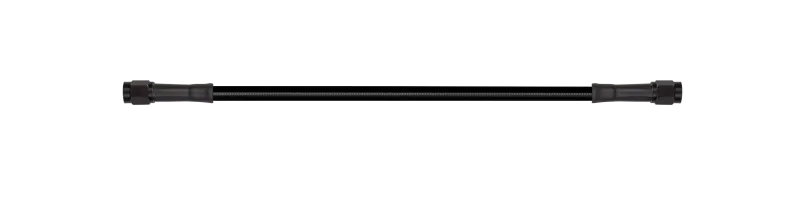Goodridge 12in Universal Brake Line Assembly w/Black Zinc Fittings & Black Hose