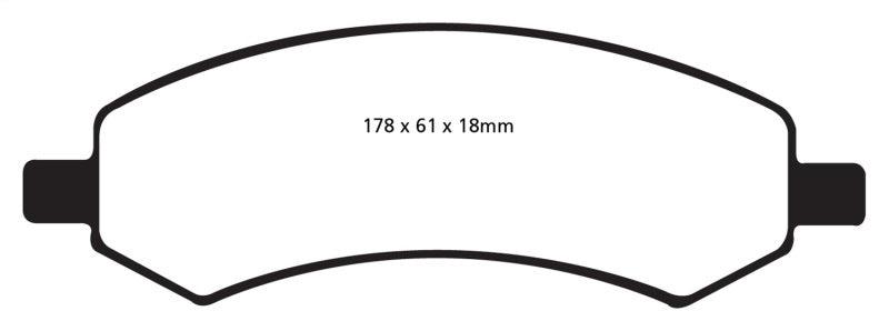 EBC 06-09 Chrysler Aspen 4.7 Greenstuff Front Brake Pads - Corvette Realm