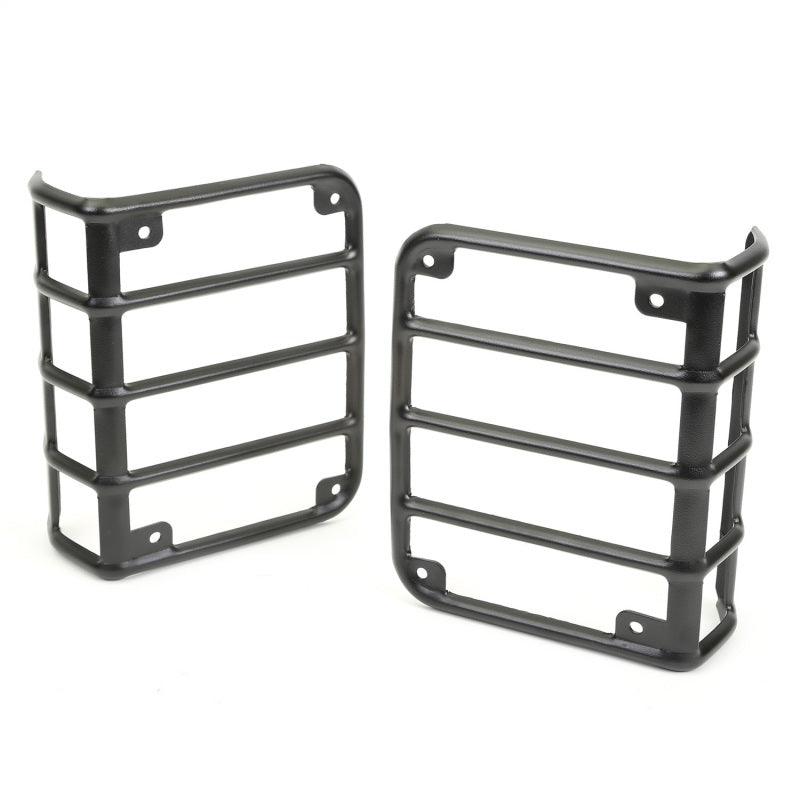 Rugged Ridge 07-18 Jeep Wrangler Textured Black Tail Light Euro Guards - Corvette Realm