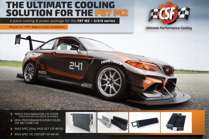 CSF 15-18 BMW M2 (F30/F32/F22/F87) N55 High Performance Stepped Core Bar/Plate Intercooler - Silver - Corvette Realm
