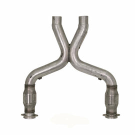BBK 11-14 Mustang 5.0 Short Mid X Pipe With Catalytic Converters 3.0 For BBK Long Tube Headers - Corvette Realm