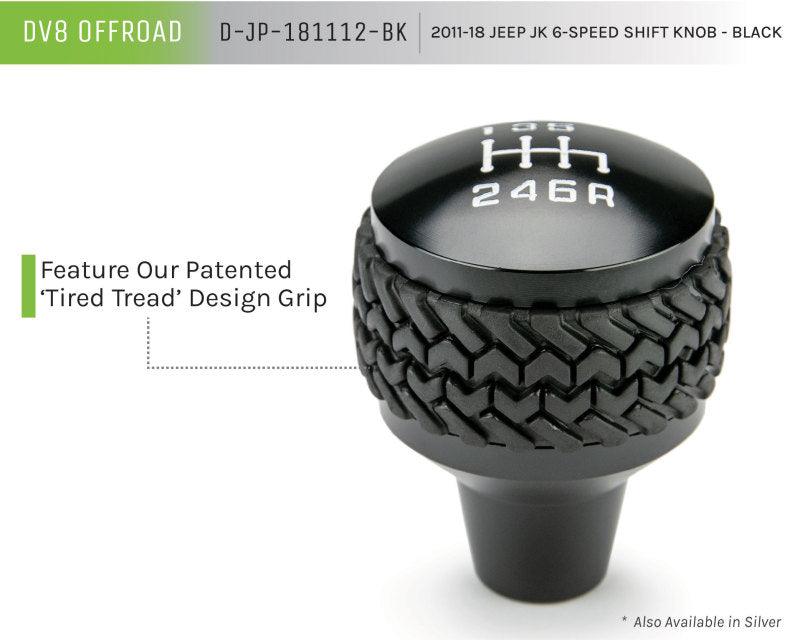 DV8 Offroad 2011-2018 Jeep JK 6-Speed Shift Knob Black - Corvette Realm