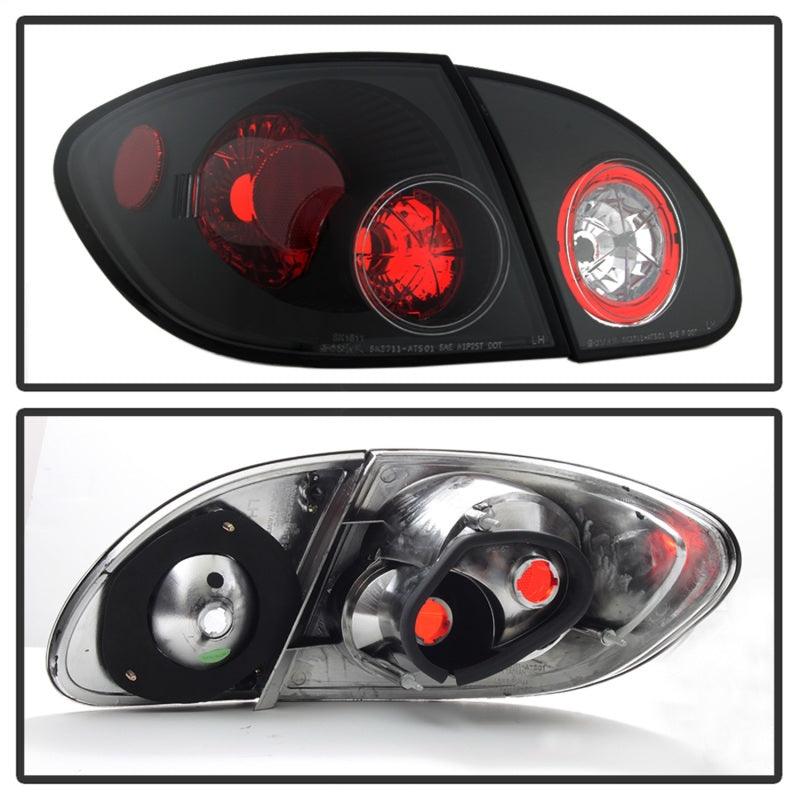 Spyder Toyota Corolla 03-08 Euro Style Tail Lights Black ALT-YD-TC03-BK - Corvette Realm