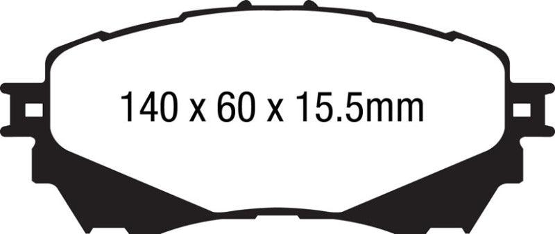 EBC 14+ Mazda 6 2.5 Yellowstuff Front Brake Pads - Corvette Realm