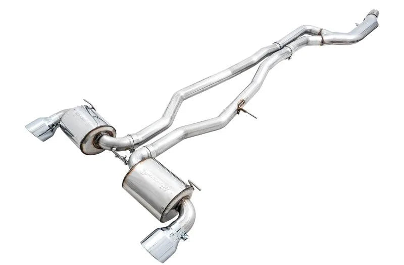 AWE 2020 Toyota Supra A90 Non-Resonated Touring Edition Exhaust - 5in Chrome Silver Tips - Corvette Realm