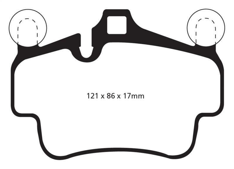 EBC 07-08 Porsche 911 (997) (Cast Iron Rotor only) 3.6 Carrera 2 Bluestuff Front Brake Pads - Corvette Realm