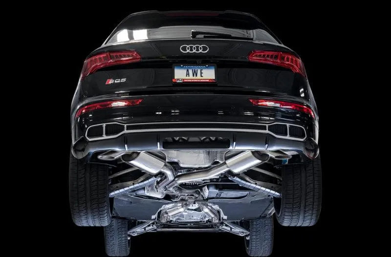 AWE Tuning Audi B9 SQ5 Resonated Touring Edition Cat-Back Exhaust - No Tips (Turn Downs) - Corvette Realm