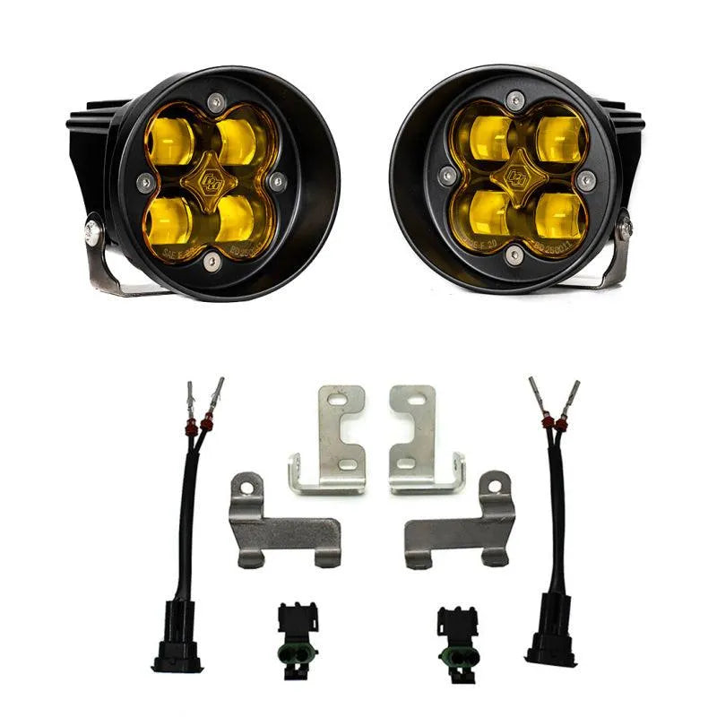 Baja Designs 12-21 Toyota Tacoma/Tundra/4Runner Squadron-R Fog Pocket Light Kit - SAE Amber - Corvette Realm