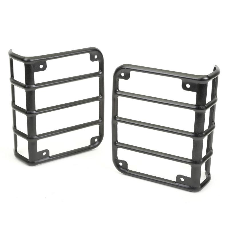 Rugged Ridge 07-18 Jeep Wrangler Textured Black Tail Light Euro Guards - Corvette Realm