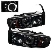 Load image into Gallery viewer, Spyder Dodge Ram 1500 94-01 94-02 Projector Headlights LED Halo LED Smke PRO-YD-DR94-HL-AM-SMC - Corvette Realm