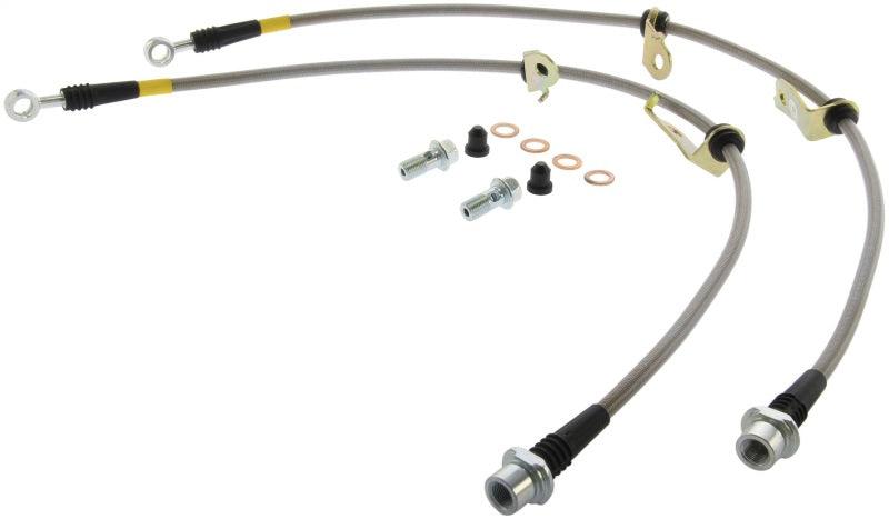 StopTech 06-17 Lexus HS250h / Toyota RAV4 Stainless Steel Front Brake Lines - Corvette Realm