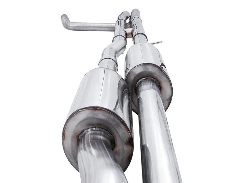 AWE Tuning 22-23 GMC Sierra 1500 AT4X 6.2L 0FG Catback Split Dual (Flat Bumper) - Bashguard(No Tips) - Corvette Realm