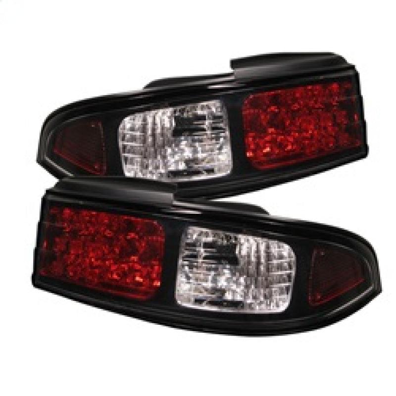 Spyder Nissan 240SX 95-98 LED Tail Lights Black ALT-YD-N240SX95-LED-BK - Corvette Realm