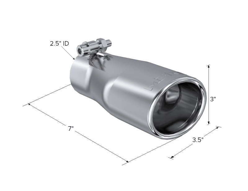 MBRP Universal Tip 3in O.D. Oval 2 inlet 10 length - Corvette Realm