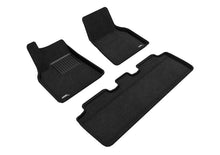 Load image into Gallery viewer, 3D Maxpider 21-22 Tesla Model Y Elegant 1st 2nd Row - Floor Mat Set (Black) - Corvette Realm