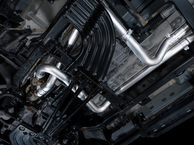 AWE Tuning 2025+ RAM 1500 RHO 3.0 I6 TT 0FG Dual Rear Exit Catback Exhaust - Diamond Black Tips