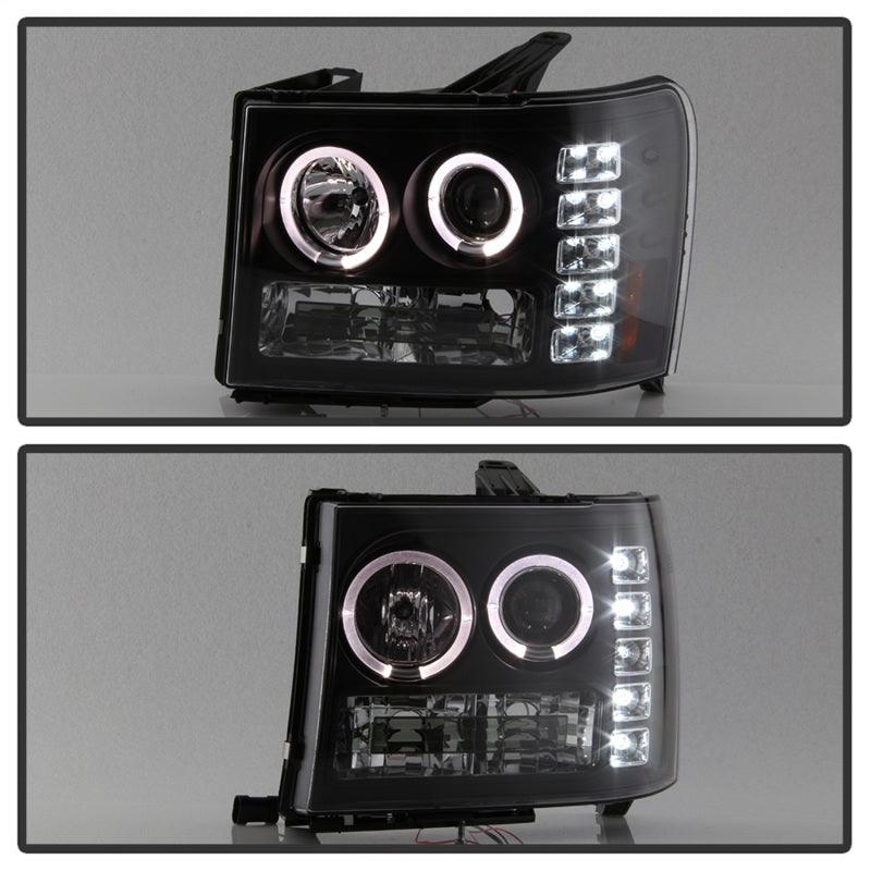 Spyder GMC Sierra 1500/GMC Sierra Denali 08-13 Projector LED Halo- LED Blk PRO-YD-GS07-HL-BK - Corvette Realm