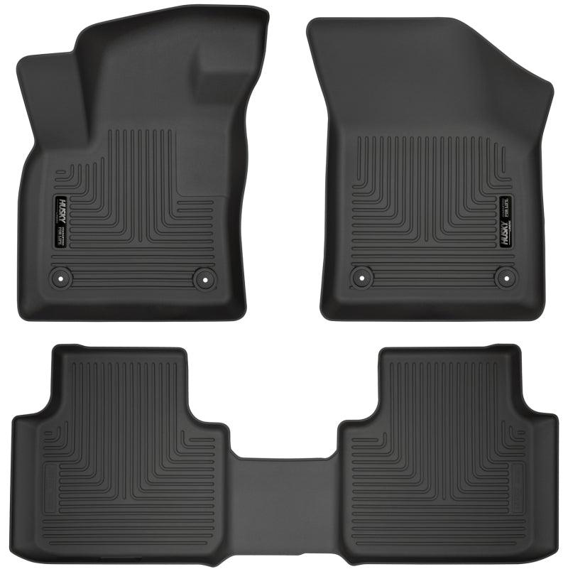 Husky Liners 18-19 Volkswagen Atlas Weatherbeater Black Front & 2nd Seat Floor Liners - Corvette Realm