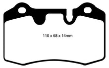 Load image into Gallery viewer, EBC 04-12 Aston Martin DB9 5.9 Yellowstuff Rear Brake Pads - Corvette Realm