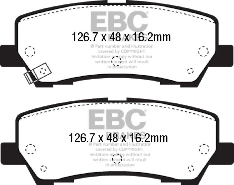 EBC 2015+ Ford Mustang 5.0L (w/Performance Package) Bluestuff Rear Brake Pads - Corvette Realm