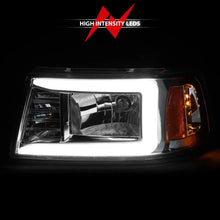 Load image into Gallery viewer, ANZO 2001-2011 Ford Ranger Crystal Headlights w/ Light Bar Chrome Housing - Corvette Realm