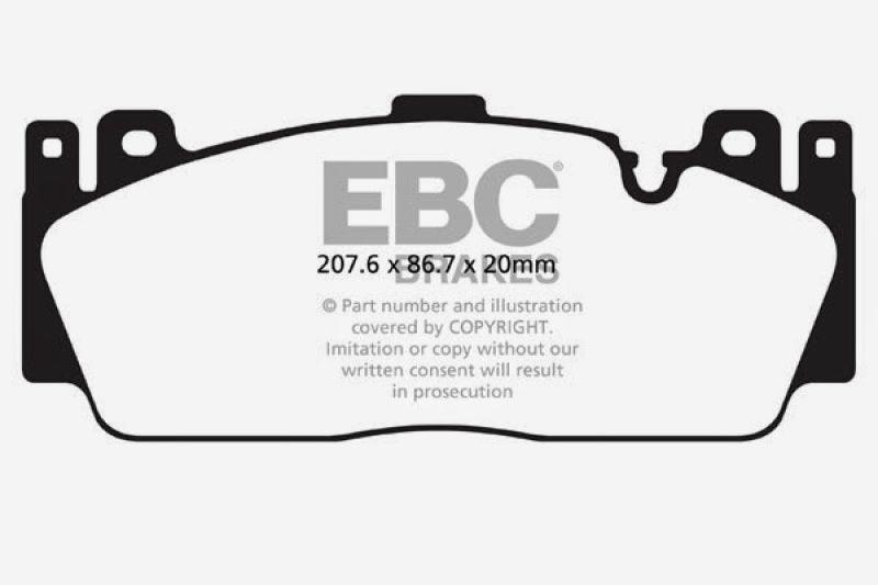 EBC 12+ BMW M5 4.4 Twin Turbo (F10) Redstuff Front Brake Pads - Corvette Realm