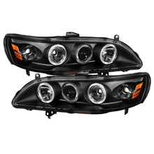 Load image into Gallery viewer, Spyder Honda Accord 98-02 1PC Projector Headlights LED Halo Amber Reflctr Blk PRO-YD-HA98-AM-BK - Corvette Realm