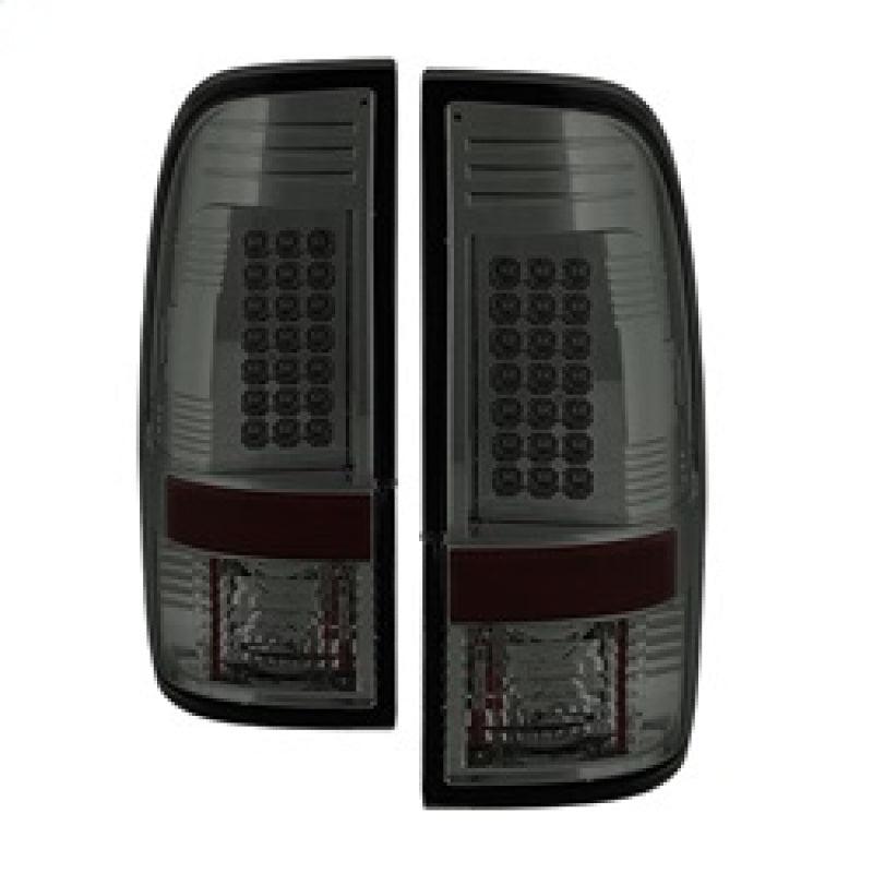 Spyder Ford Super Duty 08-15 LED Tail Lights Smoke ALT-YD-FS07-LED-SM - Corvette Realm