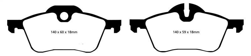 EBC 02-03 Mini Hardtop 1.6 Yellowstuff Front Brake Pads - Corvette Realm