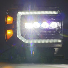 Load image into Gallery viewer, AlphaRex 14-18 GMC Sierra NOVA LED Proj Headlights Plnk Style Alpha Blk w/Activ Light/Seq Signal/DRL - Corvette Realm