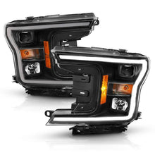 Load image into Gallery viewer, ANZO 2018-2019 Ford F-150 Projector Plank Style H.L. Black Amber (Without Switchback) - Corvette Realm