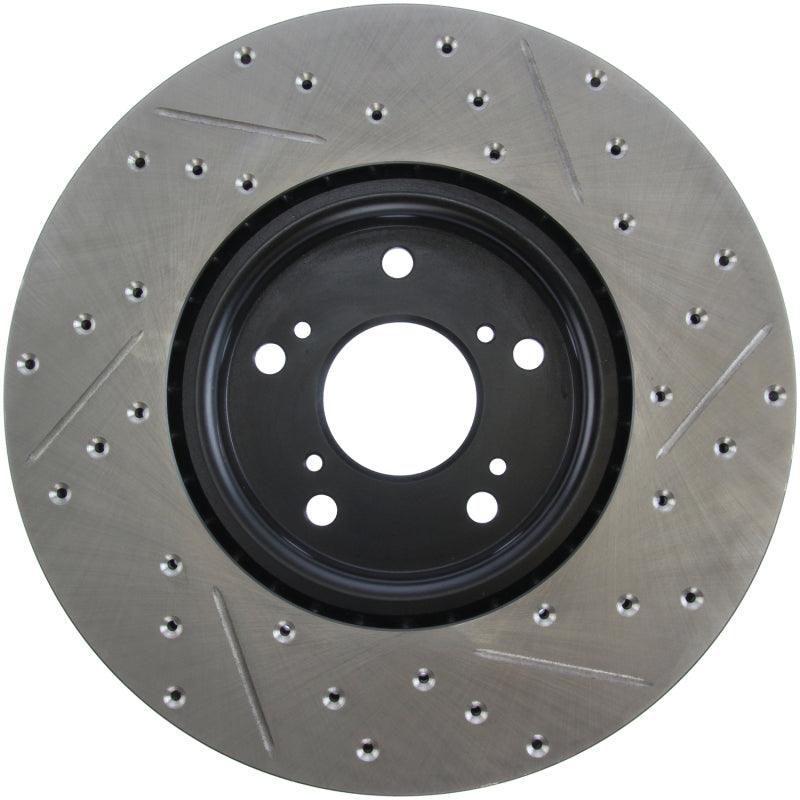 StopTech 04-08 Acura TL (Brembo Caliber) SportStop Slotted &amp; Drilled Right Front Rotor - Corvette Realm