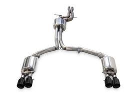 AWE Tuning Audi C7.5 A6 3.0T Touring Edition Exhaust - Quad Outlet Diamond Black Tips - Corvette Realm