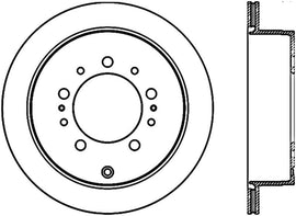 StopTech Sport Slot 08-13 Lexus LX450/470/570 / 07-12 Toyota Tundra Slotted Right Rear CRYO Rotor - Corvette Realm