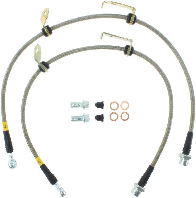 StopTech 08+ Scion xB Front Stainless Steel Brake Lines - Corvette Realm