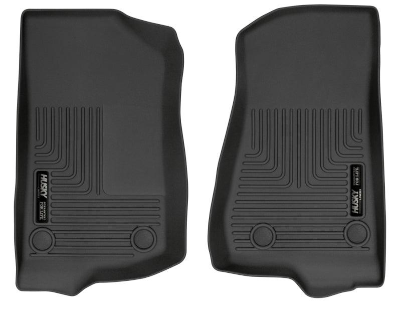 Husky Liners 19-24 Jeep Wrangler JL/JLU WeatherBeater Front Row Black Floor Liners - Corvette Realm