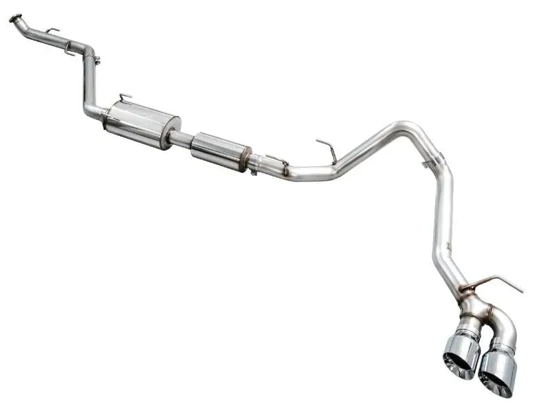 AWE Exhaust for 4th Gen Toyota Tacoma Dual Chrome Silver Tips