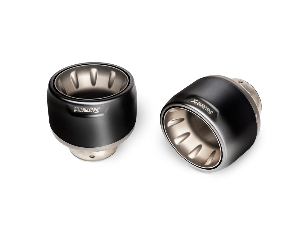 Akrapovic 2020+ Porsche Cayman GT4 (718) Slip-On Line (Option 2) w/Black Coated Titanium Tips