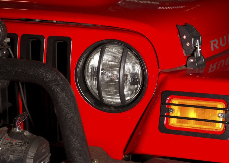 Rugged Ridge Headlight Bezels Black 97-06 Jeep Wrangler