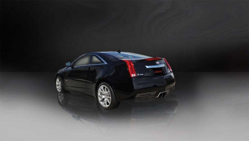 Corsa 11-13 Cadillac CTS Coupe V 6.2L V8 Black Sport Axle-Back Exhaust - Corvette Realm