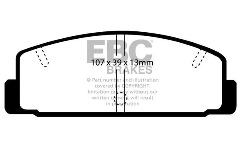 EBC 03-04 Mazda Protege 2.0 Turbo (Mazdaspeed) Redstuff Rear Brake Pads - Corvette Realm