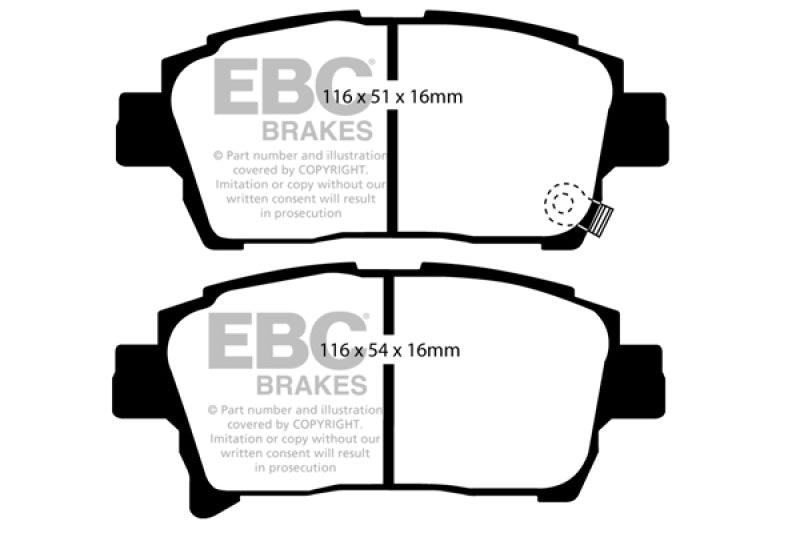 EBC 03-07 Scion XA 1.5 Yellowstuff Front Brake Pads - Corvette Realm