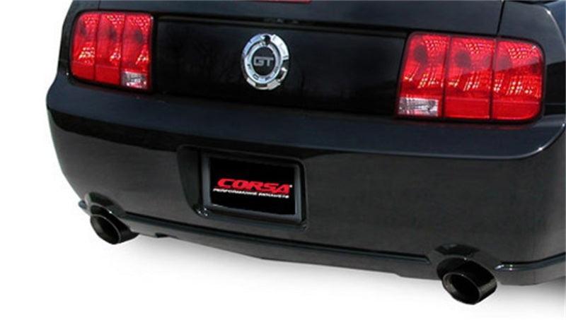 Corsa 05-10 Ford Mustang Shelby GT500 5.4L V8 Black Sport Axle-Back Exhaust - Corvette Realm