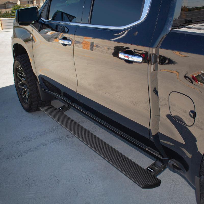 Go Rhino 19-23 Chev Silverado 1500 & 20-23 25/3500HD CC 4dr E-BOARD E1 Running Board Kit - Tex. Blk - Corvette Realm