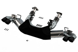Borla 20-25 Chevrolet Corvette C8 6.2 ATAK 3in Exhaust System Dual Round Rolled A/C Black Chrome Tips