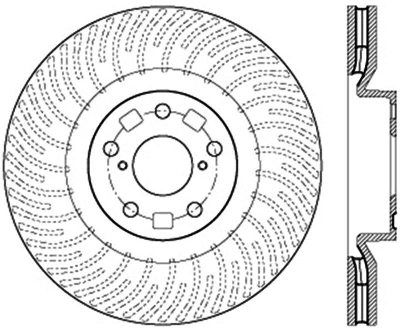 StopTech 11-14 Lexus GS300/350/400/430 (Will Not Fit F Sport) Slotted Sport Front Right Brake Rotor - Corvette Realm