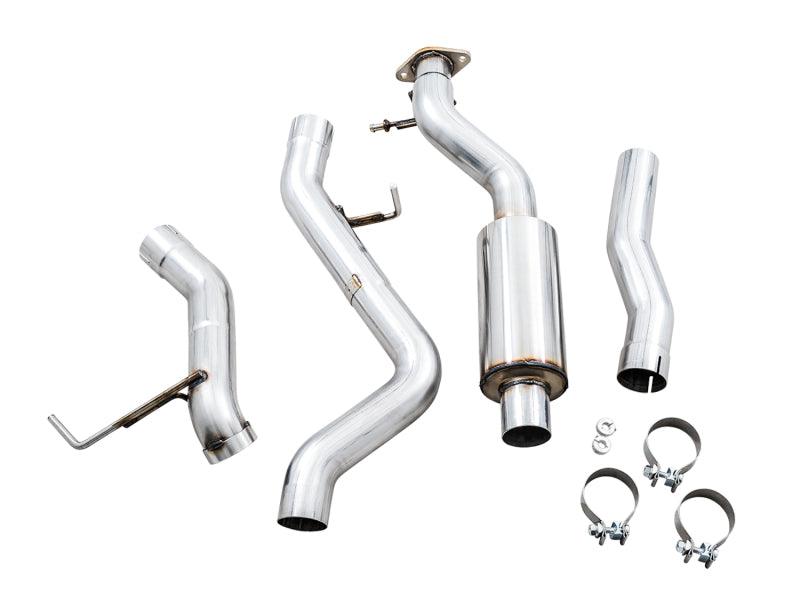 AWE Tuning 2021+ Ford Bronco 0FG Exhaust (No Tips) w/ Bash Guard - Corvette Realm