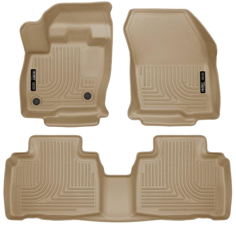 Husky Liners 2015 Ford Edge WeatherBeater Front & 2nd Row Combo Tan Floor Liners - Corvette Realm