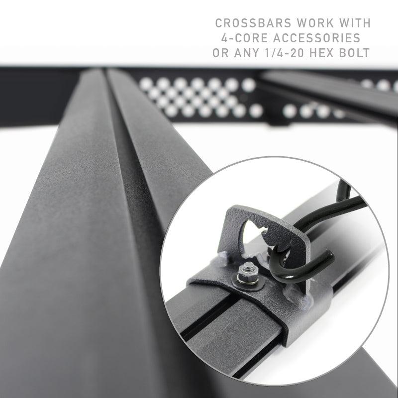 Go Rhino 22-23 Toyota Tundra CrewMax Ceros Low Profile Roof Rack - Tex. Blk - Corvette Realm