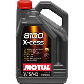 Motul 5L Synthetic Engine Oil 8100 5W-40 X-CESS Gen 2 - Case of 4